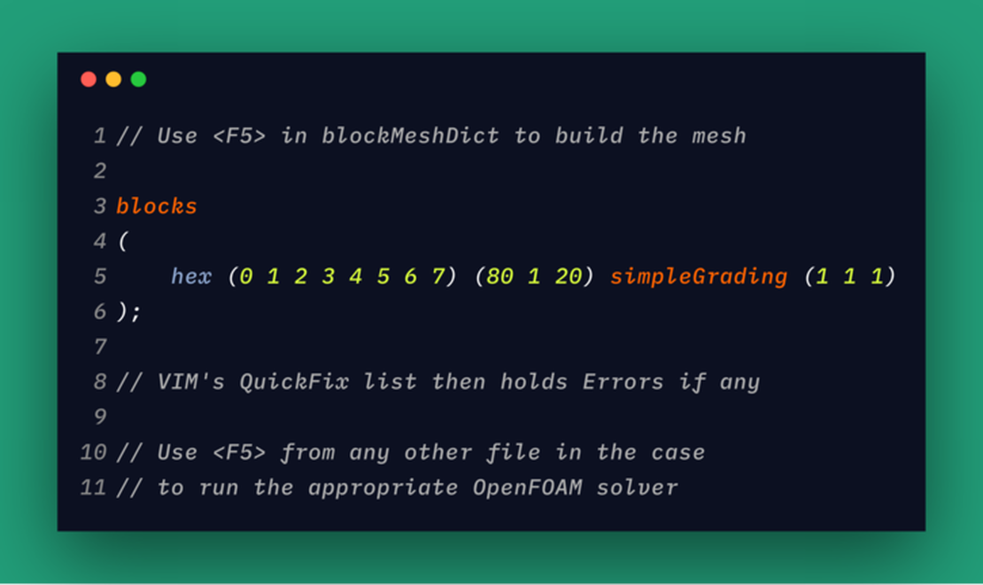 Customize VIM to work efficiently with OpenFOAM - Part 1